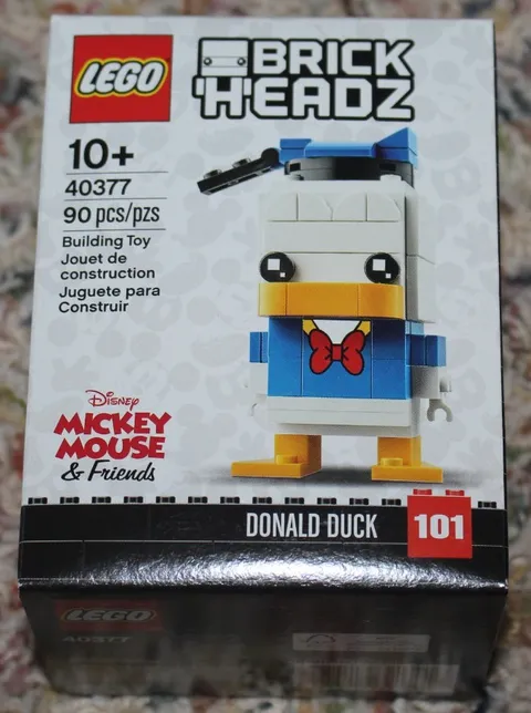 Lego Disney BrickHeadz Donald Duck 40377. New in a sealed box. 90 pcs. Retired