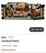 RETIRED LEGO Friends Central Perk Building Set 21319 w/Box, Manual & case