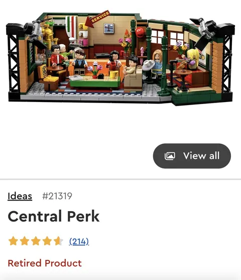 RETIRED LEGO Friends Central Perk Building Set 21319 w/Box, Manual & case