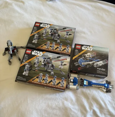 LEGO Star Wars 501st Battle Pack and Captain Rex microfighter NO MINIFIGURES