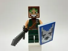 LEGO MINECRAFT Part min179 - Wolf Tamer w/ Shield & Sword - MINT CONDITION!!
