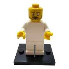 LEGO® Minifigure Head Yellow Man Full Beard Smile Item New Genuine Beige