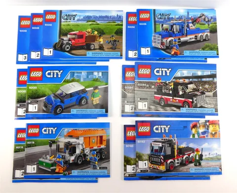 Lego CITY Lot of 13 Manuals for Sets 60048, 60056, 60081, 60084, 60118, 60183