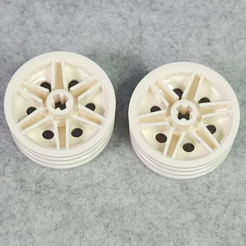 LEGO 56904 Wheel 30mm D x 14mm White x2 Genuine
