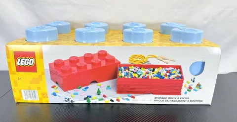 LEGO Storage Brick 8 Knob Large Blue Stackable Toy Container Minor Scratches
