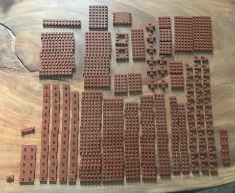 LEGO 230 Reddish Brown Plate Lot 2x2 2x4 2x6 2x8 6x12 Base Plates Bulk Parts