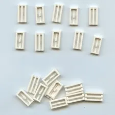 LEGO x 20 White Tile, Modified 1 x 2 Grille with Bottom Groove