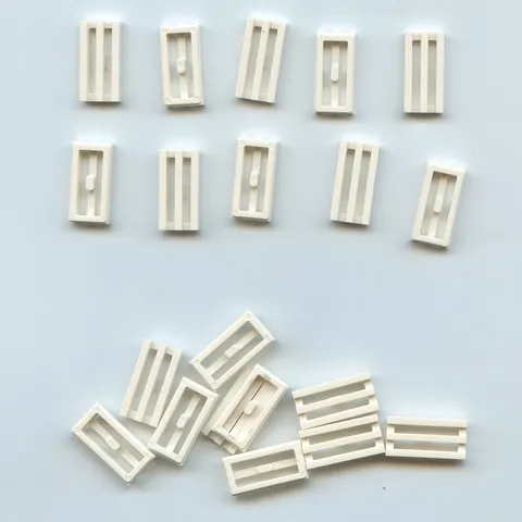 LEGO x 20 White Tile, Modified 1 x 2 Grille with Bottom Groove