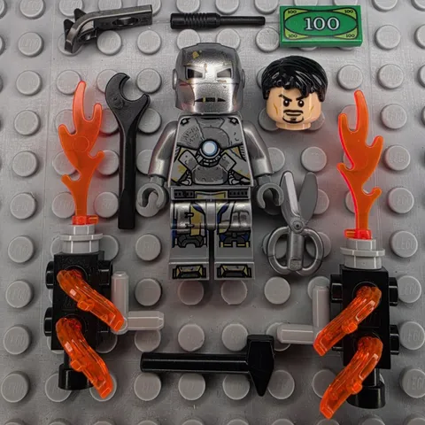 Lego Marvel Super Heroes Minifigure SH0565 Iron Man Mark 1 Armor
