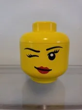 Lego Winking Girl Head Mini Storage Small 4.5"