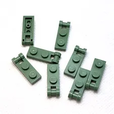 LEGO Parts - Sand Green Plate, Modified 1 x 2 w/Bar Handle on End No 60478 QTY 8