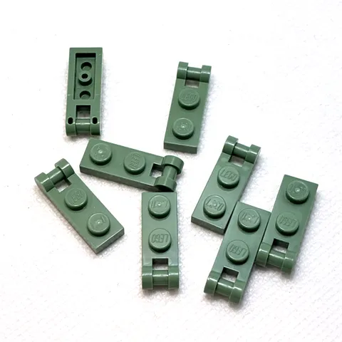 LEGO Parts - Sand Green Plate, Modified 1 x 2 w/Bar Handle on End No 60478 QTY 8