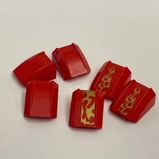 Lego 30602 Red Replacement Parts Pieces Lot of 6