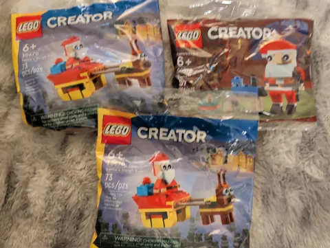 Lot of 3 LEGO Creator Christmas Santa Sets - 2 x 30670  1 x 30573 - New & Sealed