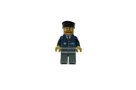 Lego® TRAIN Railway 9V RC Minifig Conductor Engine Driver DARK-BLUE
