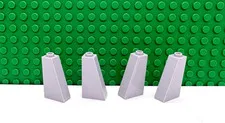 Lego 4 Light Bluish Gray 2x1x3 slopes brick block 75 degree castle wall NEW