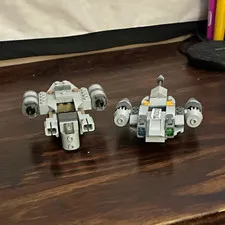 LEGO Star Wars Snowspeeder Gray Lot of 2 Bulk Lot Space Aircraft Part