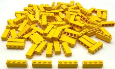 Lego 100 New Yellow Bricks Building Blocks 1 x 4 Stud Parts