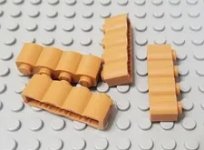LEGO Lot of 4 Medium Dark Flesh 1x4 Log Brick Pieces