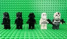 LEGO Star Wars Lot of 5 TIE Fighter Pilots, Snowtrooper, AT-AT Driver, 1st Order