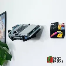 3D Printed Wall Mount for LEGO® Back to the Future Time Machine (Set 10300)