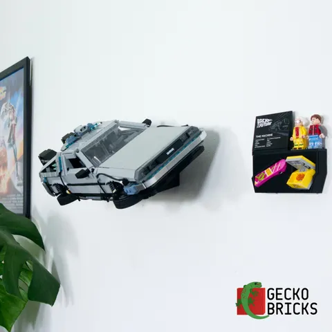 3D Printed Wall Mount for LEGO® Back to the Future Time Machine (Set 10300)