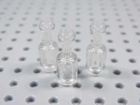 LEGO Lot of 3 Trans Clear Wine Bottle Accessory Minifig BV
