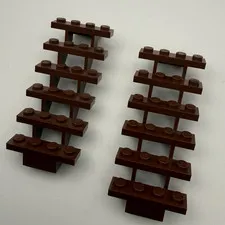 Lego Reddish Brown Stairs 7 x 4 x 6 Straight Open Lot Of 2 - #30134