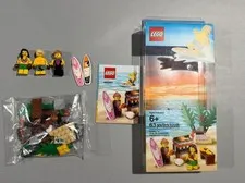 LEGO Minifigure Accessory Pack 850449 63 pcs, Surfer & Hula  Build Bag Is Sealed