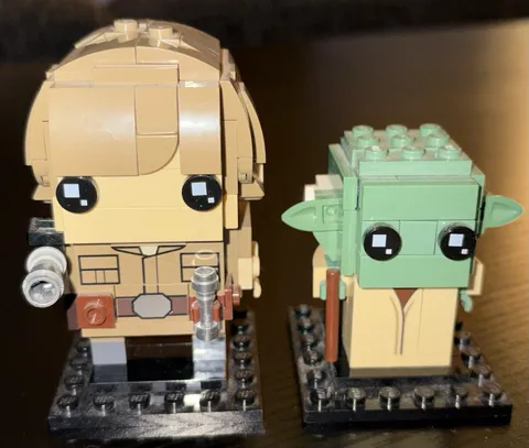 LEGO Star Wars BRICKHEADZ: Luke Skywalker & Yoda 41627 NO Box Or Instructions