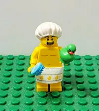 Lego Series 19 Shower Guy Minifigure 71025 Rubber Duckie Minifig