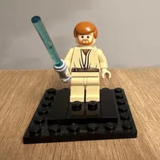 LEGO Obi Wan w/ Blue Lightsaber, Gold Headset
