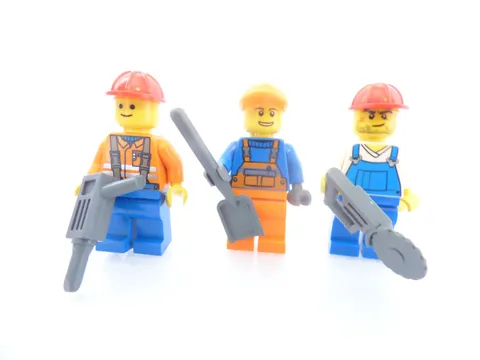Construction Worker LEGO Minifigure Lot #2 City Various Sets