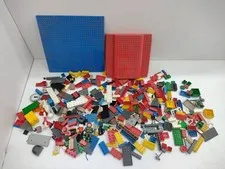 1kg Lot of Bricks Mixed Buildings Various Pieces Shapes Sizes & Colors -...