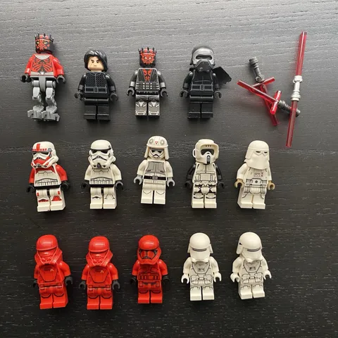 LEGO Star Wars Minifigure Lot w/ Lightsabers Darth Maul, Kylo Ren