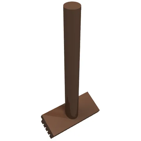 LEGO Part 3836 - Brown Equipment Brush / Push Broom