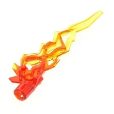 1x LEGO Hero Factory Flamme 10x2.5x1 Transp Red Yellow Weapon Sword 11302pb01