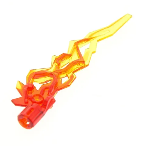 1x LEGO Hero Factory Flamme 10x2.5x1 Transp Red Yellow Weapon Sword 11302pb01