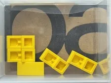 LEGO Parts - Yellow Slope, Curved 2 x 1 x 2/3 - No 11477 - QTY 5