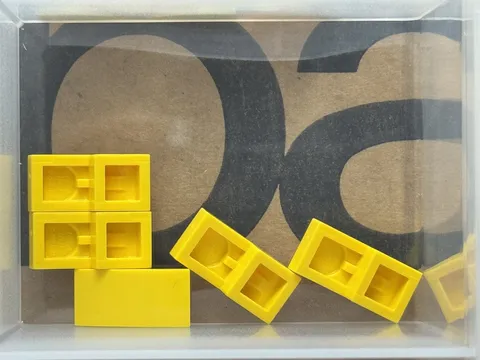 LEGO Parts - Yellow Slope, Curved 2 x 1 x 2/3 - No 11477 - QTY 5