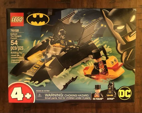 RETIRED!! LEGO DC Batman Batboat Penguin Pursuit #76158 Factory Sealed New 54pcs