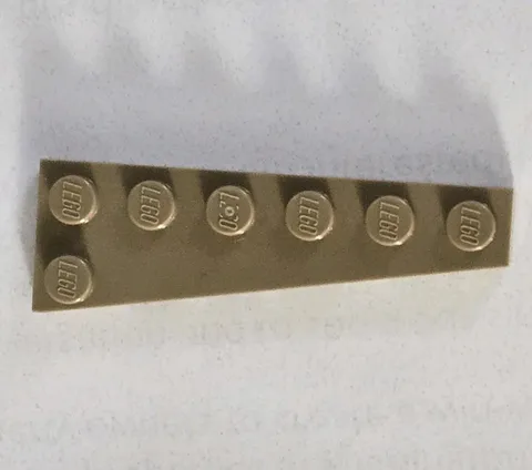 LEGO Parts - Dark Tan Wedge, Plate 6 x 2 Right - No 78444