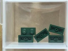 LEGO Parts - Dark Green Plate 1 x 2 - No 3023 - QTY 5