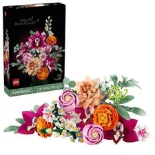 LEGO Botanicals Pretty Pink Flower Bouquet for Home Decor 