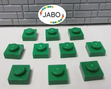 (J7/1/10) LEGO 10x3024 Plate Flat 1x1 Green