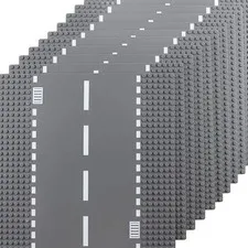 Street Road Building Set - 10 Straight Plates**