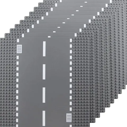 Street Road Building Set - 10 Straight Plates**