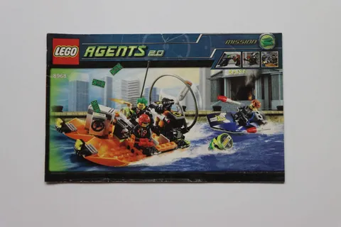 LEGO® Agents 8968 River Heist Instruction Manual Only!