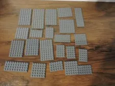 LEGO  Dark Gray Grey Flat Base Plate Lot Building Parts Pieces