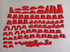 LEGO BULK LOT OF 122 RED WEDGE WING PLATES  8X3 3X3 4X2 3X2 3X6 2X2 MORE